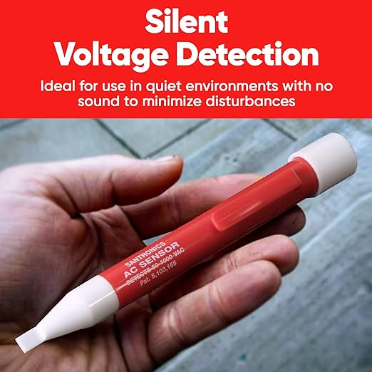 Santronics AC Sensor 3115 AC Voltage Sensor - Compact Non-Contact Voltage Detector, 50-1000VAC, CAT IV, Made in USA, Electrician Tools, Volt Meter, Outlet & Circuit Tester, Pen Sized Design, 1-Year Warranty