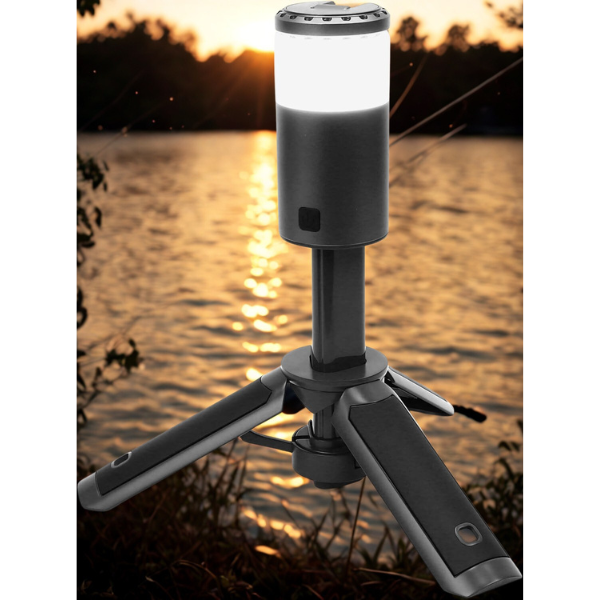 Feit Electric Portable LED Work Light with Tripod Stand, 1000 Lumens, Rechargeable Battery, USB Type-C Charging, Adjustable Spotlight Head, Collapsible to Handheld Lantern, WORK1000/TRIPOD/BAT