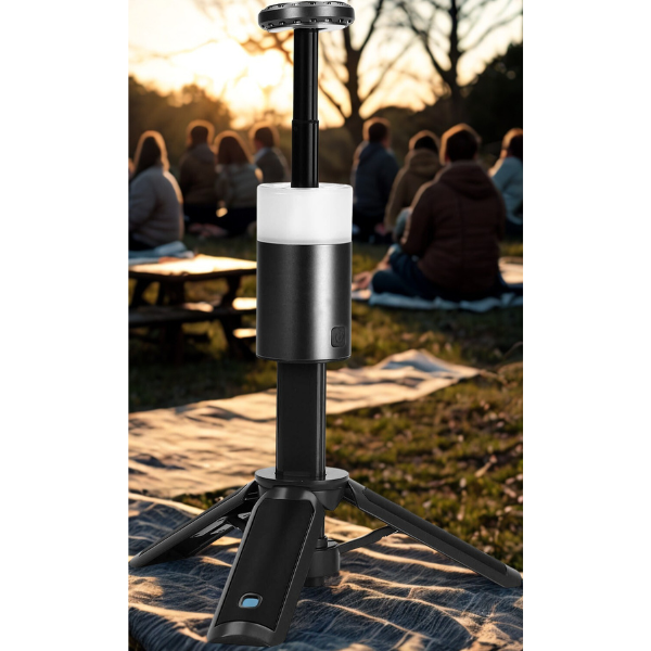 Feit Electric Portable LED Work Light with Tripod Stand, 1000 Lumens, Rechargeable Battery, USB Type-C Charging, Adjustable Spotlight Head, Collapsible to Handheld Lantern, WORK1000/TRIPOD/BAT